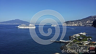 View of the coast city Sorrento, Italy Editorial Stock Photo