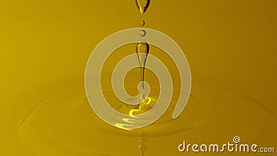 Beautiful abstract background with drops of sunflower oil or honey flowing falling dripping Stock Photo