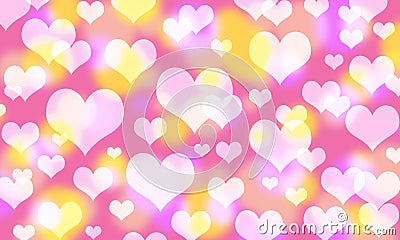 Beautiful Abstract Bokeh Background For Valentine Day Stock Photo