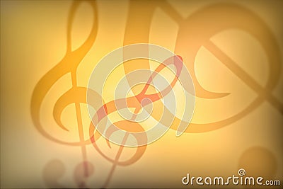 beautiful abstract colorful collage with music notes. Stock Photo