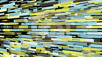 Beautiful abstract geometric pattern. Animation. Abstract animation of multicolored line patterns moving horizontally on Stock Photo