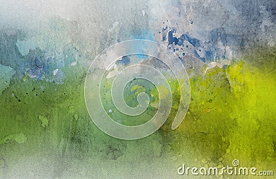 Beautiful Abstract green blue watercolor background Stock Photo