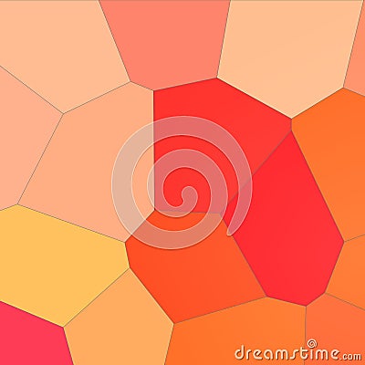 Beautiful abstract illustration of orange bright Gigant hexagon. Cartoon Illustration