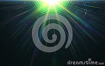 Beautiful abstract image of lens flare with black Stock Photo