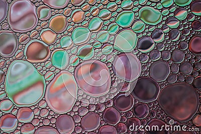 Beautiful abstract multicolor water oil bubble multicolor background Stock Photo