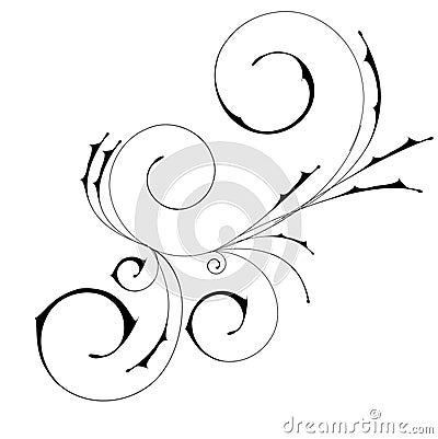 A Beautiful abstract ornamental swirl Vector Illustration