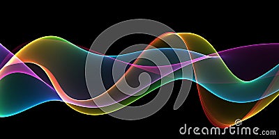 Abstract rainbow light wave futuristic background Stock Photo