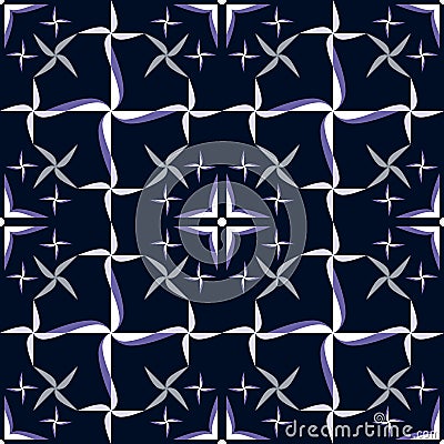 Beautiful abstract seamless geometric night pattern Vector Illustration