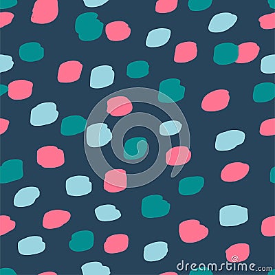 Beautiful abstract seamless pattern. Handcrafted artistic style. Vector Illustration