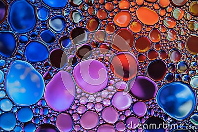 Beautiful abstract water drops colorful background. Stock Photo