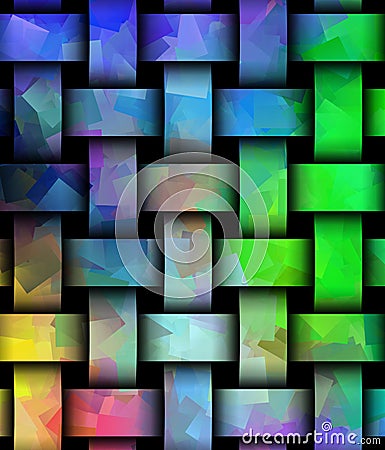 Beautiful abstract weaved colourful texture Stock Photo