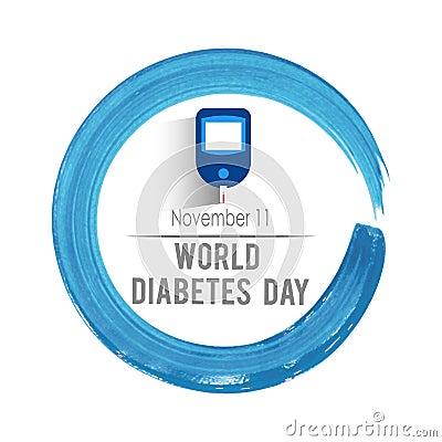 World Diabetes Day Cartoon Illustration