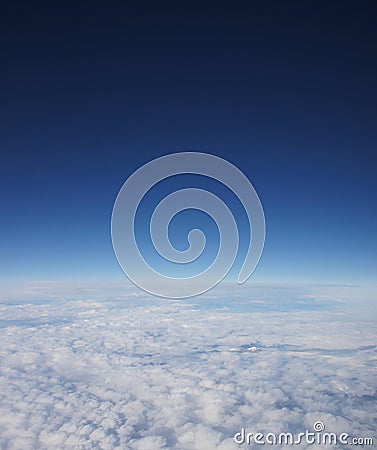A beautiful aerial background of the deep blue sky Stock Photo