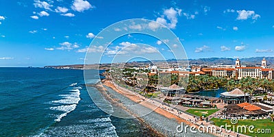 Beautiful aerial view of the island of Gran Canaria. Magical cliffs by the Atlantic ocean Stock Photo
