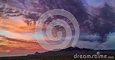 Beautiful Aerial View of The Santa Rita Mountains Near Tubac, Arizona Stock Photo