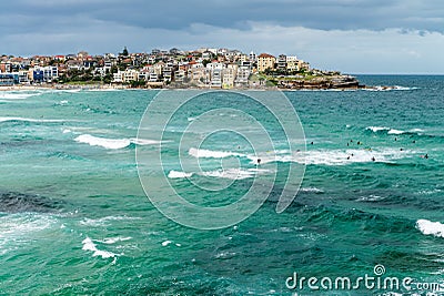 Beautiful aeril view of Bondi Beach, Sydney - Australia Stock Photo