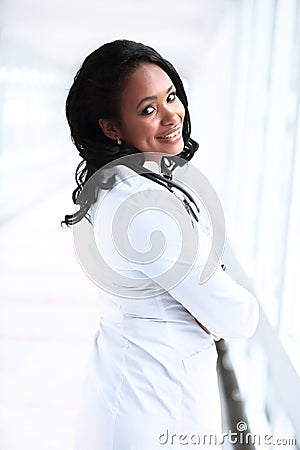 Beautiful african american female pediatric Stock Photo