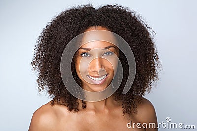 Beautiful african american woman smiling Stock Photo