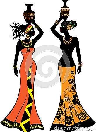 Beautiful African woman Vector Illustration