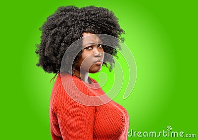 Beautiful african woman with curly hair Stock Photo