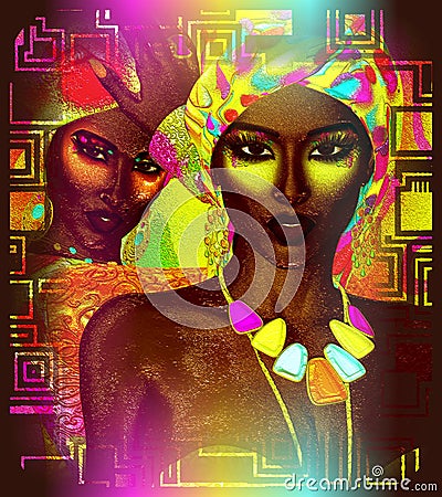 Beautiful African women Stock Photo