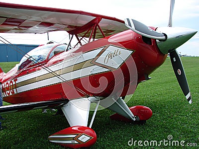 Beautiful airshow Pitts S-2 experimental biplane. Editorial Stock Photo