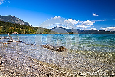 Beautiful alpine lake Walchensee Stock Photo