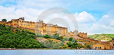 Beautiful Amber Fort, Jaipur, Rajasthan, India. Stock Photo