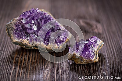 Beautiful amethyst druse close-up Stock Photo