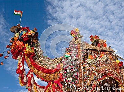 Beautiful amusing decorated Camel on Bikaner Camel Festival in Rajasthan, India Stock Photo