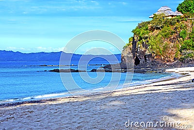 beautiful andilana beach seaweed in indian ocean madagascar Stock Photo