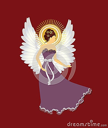 Beautiful Angel Vector Illustration