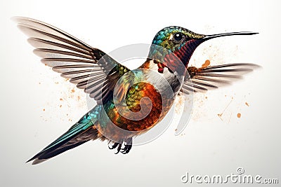 Beautiful animal style art pieces Lovely Hummingbird Art Drawing illustrations Cartoon Illustration