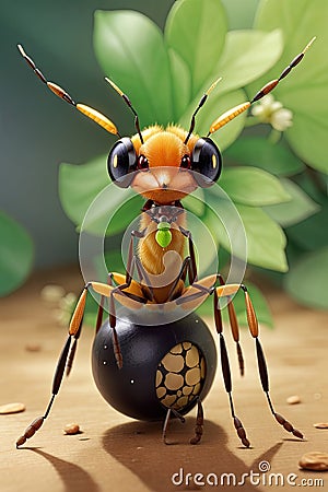 a beautiful ant can carry objects that weigh four times its body weight Stock Photo