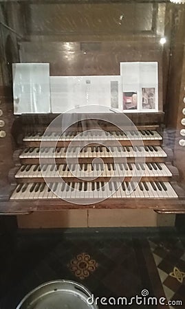 Beautiful, antique organ in St. Patrick's Church Stock Photo