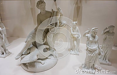 Beautiful antique statues in the Imperial Silver Collection Editorial Stock Photo