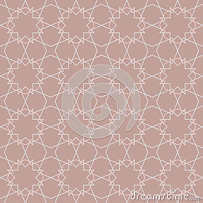 Beautiful arabic design template with seamless arabic pattern. Abstract islamic design. Girih pattern. Vector Illustration