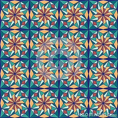 Beautiful arabic design template with seamless arabic pattern. Abstract islamic design. Girih pattern. Vector Illustration