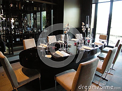 Beautiful architectural dining room Stock Photo