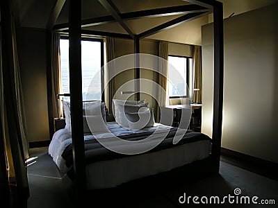 Beautiful architectural luxury bedroom Stock Photo