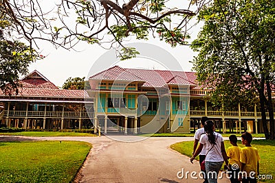 Beautiful Architecture af Mrigadayavan Palace, a former royal re Editorial Stock Photo