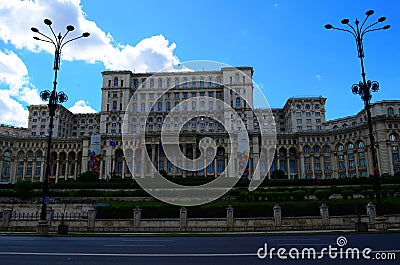 Beautiful architecture of the ancient city of Bucharest, capital of Romania Editorial Stock Photo