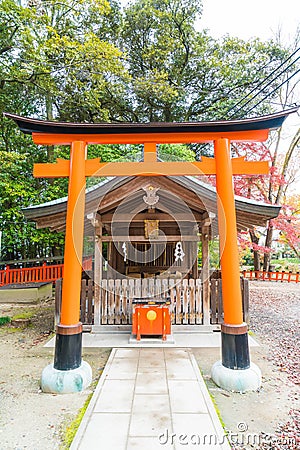 Beautiful Architecture Fushimiinari Taisha ShrineTemple in Kyoto Stock Photo