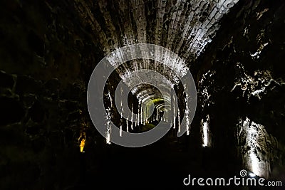 Historic passage underground corridors in Puebla Stock Photo