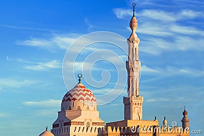 Beautiful architecture of Mosque in Luxor Stock Photo