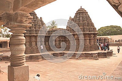 The beautiful Architecture temple in India Editorial Stock Photo