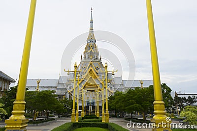 Wat Sothon Wararam Worawihan, Chachoengsao, Thailand. Editorial Stock Photo