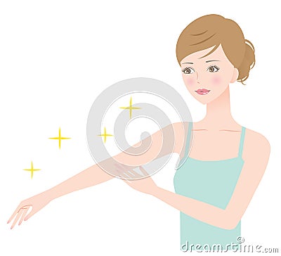 Beautiful arm woman Vector Illustration