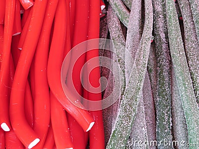 Beautiful artisan products sweets of licorice candies with lots of color Stock Photo