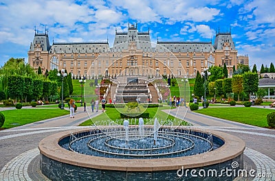 Culture palace landmark in Iasi Editorial Stock Photo